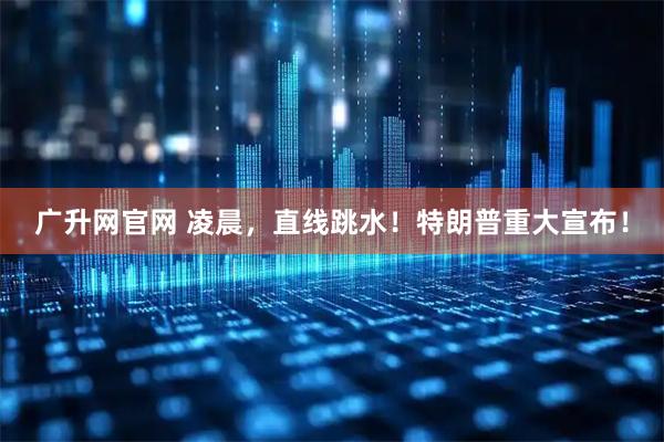 广升网官网 凌晨，直线跳水！特朗普重大宣布！